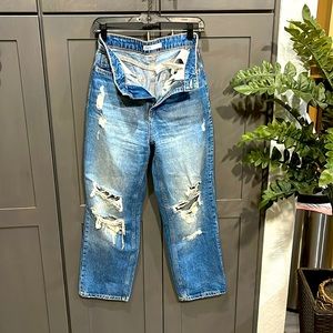 Zara ripped denim jeans 💙